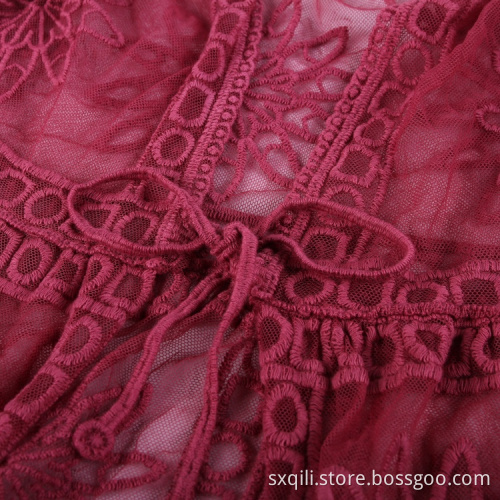 embroidered sun-proof clothing cover up crochet dress beach